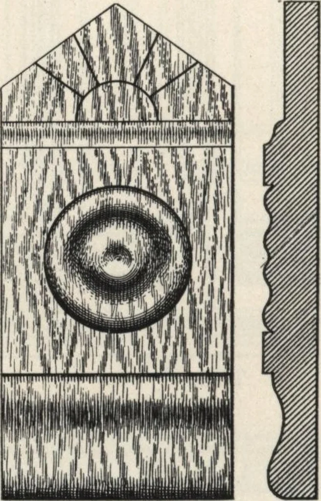 An illustration from Sash, doors, blinds, mouldings, and all kinds of millwork, 1904, leaf 143