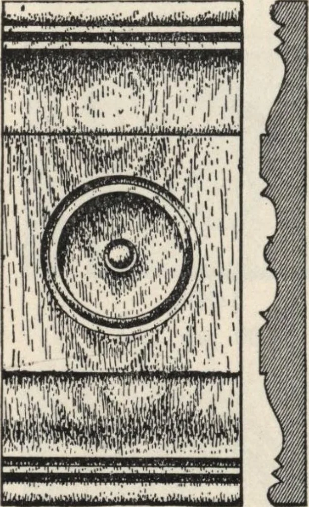 An illustration from Sash, doors, blinds, mouldings, and all kinds of millwork, 1904, leaf 145