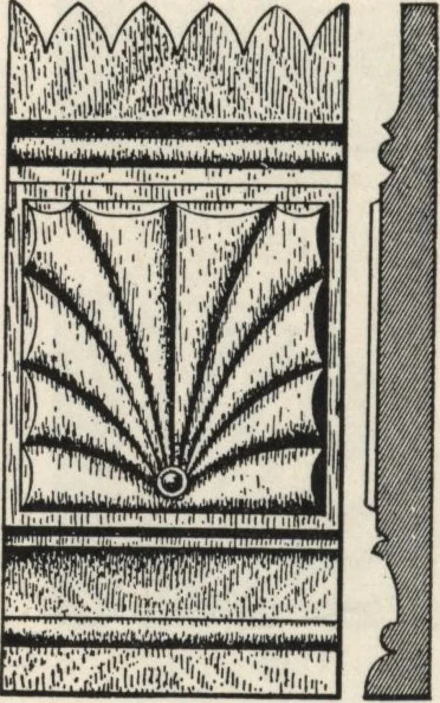 An illustration from Sash, doors, blinds, mouldings, and all kinds of millwork, 1904, leaf 145