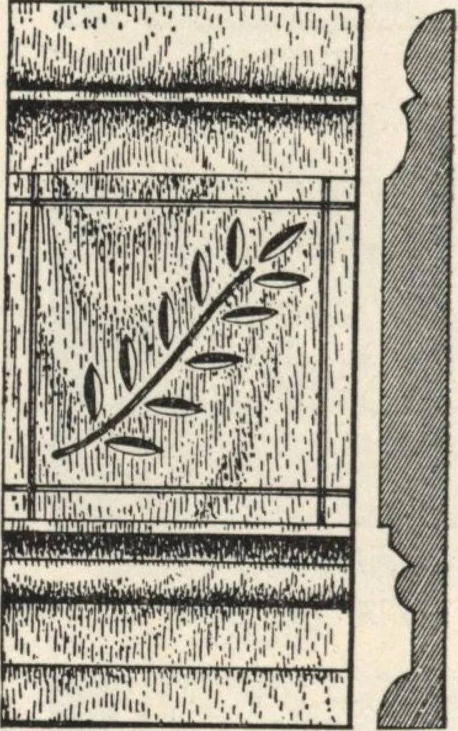 An illustration from Sash, doors, blinds, mouldings, and all kinds of millwork, 1904, leaf 145