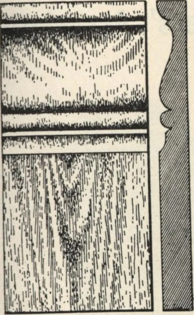 An illustration from Sash, doors, blinds, mouldings, and all kinds of millwork, 1904, leaf 146