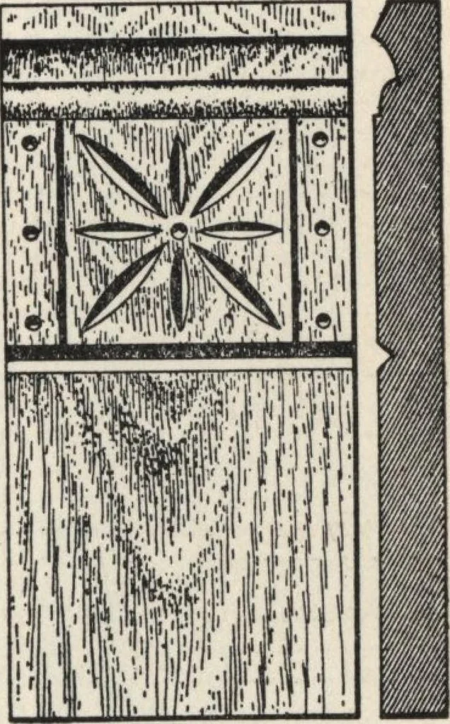 An illustration from Sash, doors, blinds, mouldings, and all kinds of millwork, 1904, leaf 146