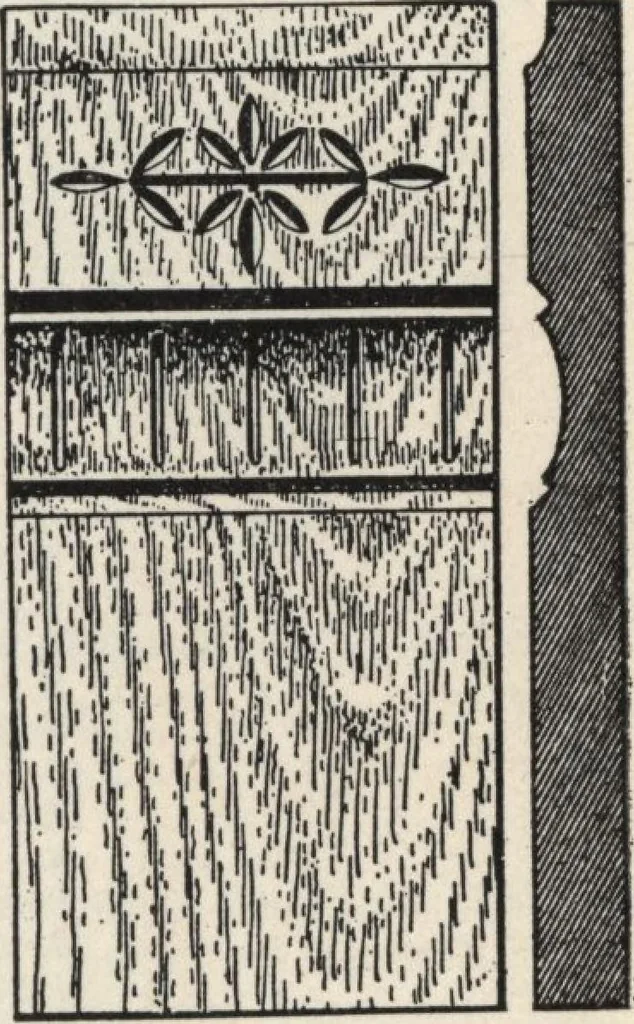 An illustration from Sash, doors, blinds, mouldings, and all kinds of millwork, 1904, leaf 146