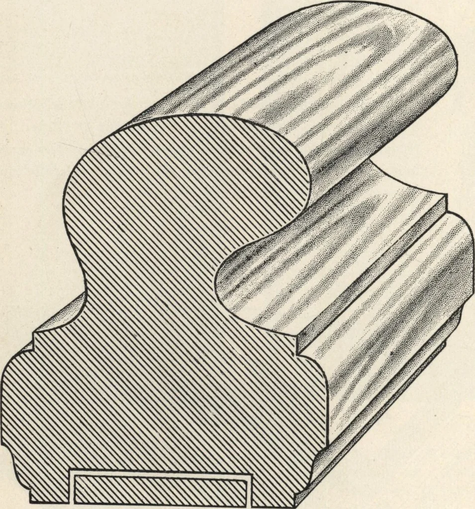 An illustration from Sash, doors, blinds, mouldings, and all kinds of millwork, 1904, leaf 157