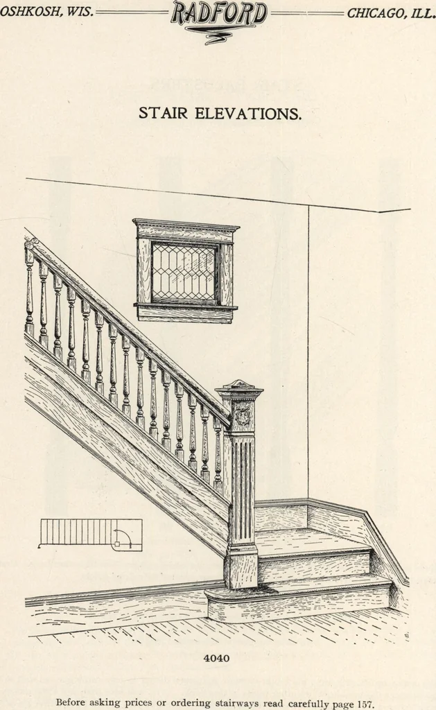 An illustration from Sash, doors, blinds, mouldings, and all kinds of millwork, 1904, leaf 159