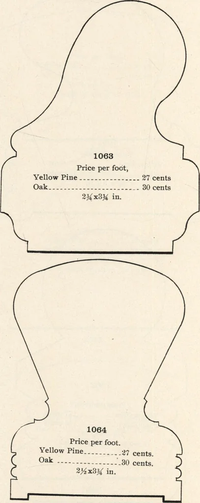 An illustration from Sash, doors, blinds, mouldings, and all kinds of millwork, 1904, leaf 163