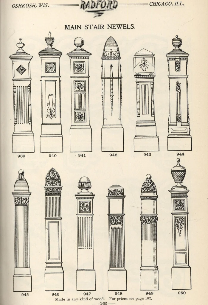 An illustration from Sash, doors, blinds, mouldings, and all kinds of millwork, 1904, leaf 168