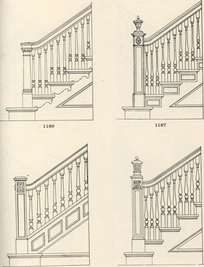 An illustration from Sash, doors, blinds, mouldings, and all kinds of millwork, 1904, leaf 170