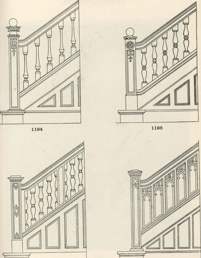 An illustration from Sash, doors, blinds, mouldings, and all kinds of millwork, 1904, leaf 172