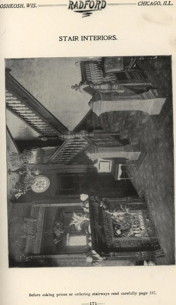 An illustration from Sash, doors, blinds, mouldings, and all kinds of millwork, 1904, leaf 174