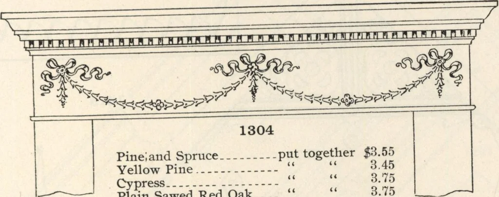 An illustration from Sash, doors, blinds, mouldings, and all kinds of millwork, 1904, leaf 180