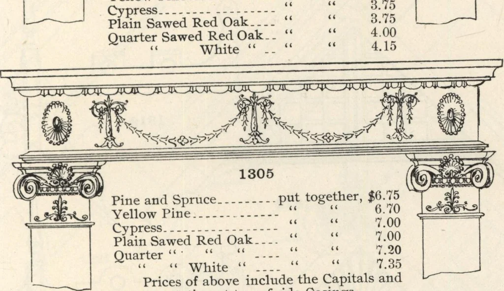 An illustration from Sash, doors, blinds, mouldings, and all kinds of millwork, 1904, leaf 180