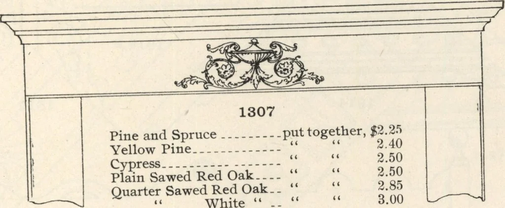 An illustration from Sash, doors, blinds, mouldings, and all kinds of millwork, 1904, leaf 180