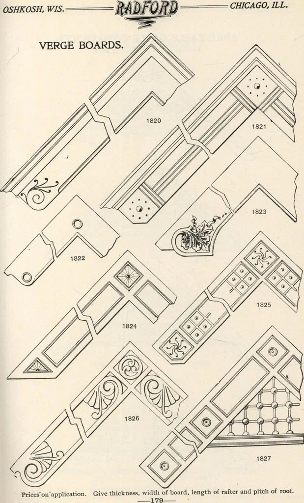 An illustration from Sash, doors, blinds, mouldings, and all kinds of millwork, 1904, leaf 182