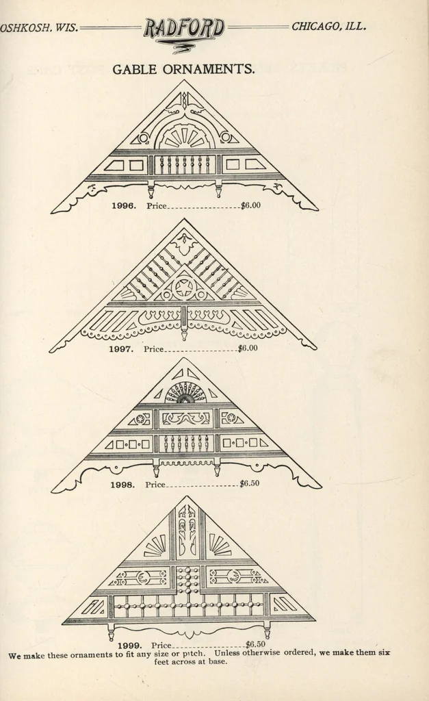 An illustration from Sash, doors, blinds, mouldings, and all kinds of millwork, 1904, leaf 184