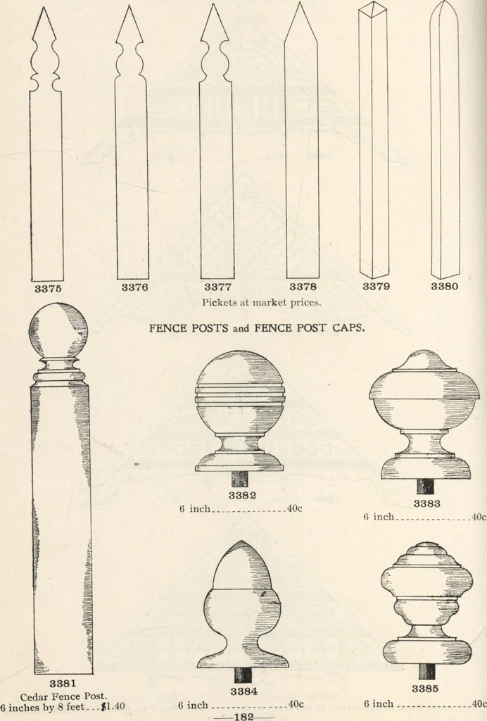 An illustration from Sash, doors, blinds, mouldings, and all kinds of millwork, 1904, leaf 185