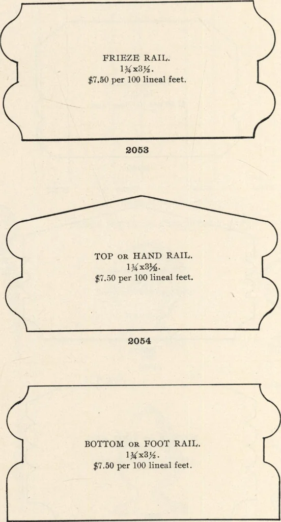 An illustration from Sash, doors, blinds, mouldings, and all kinds of millwork, 1904, leaf 187