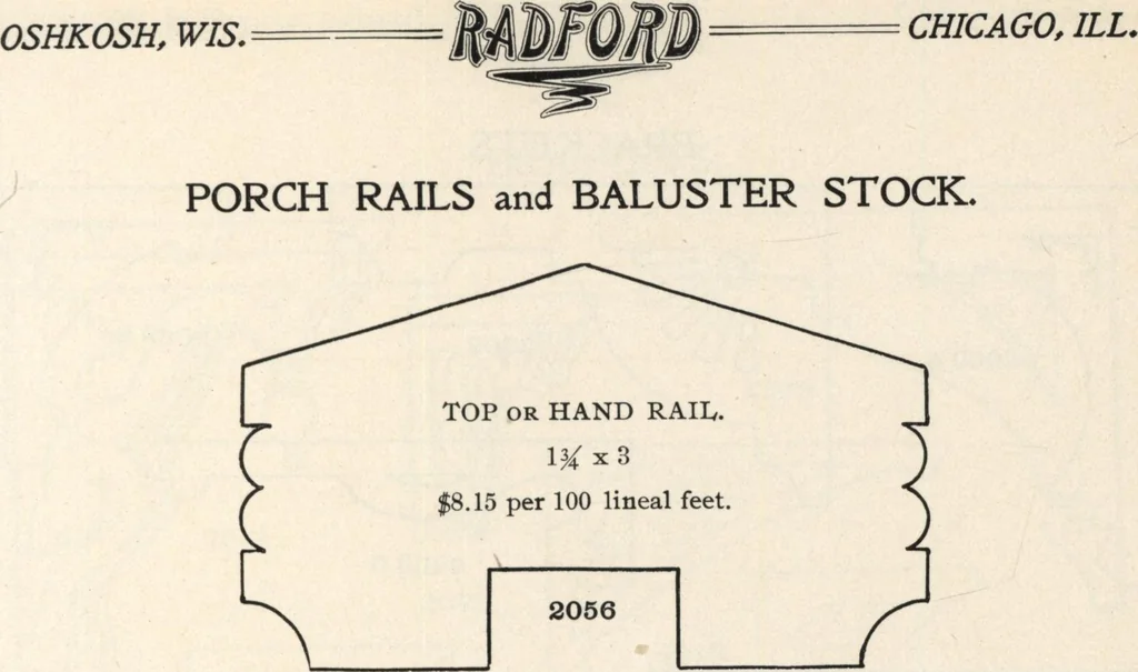 An illustration from Sash, doors, blinds, mouldings, and all kinds of millwork, 1904, leaf 188