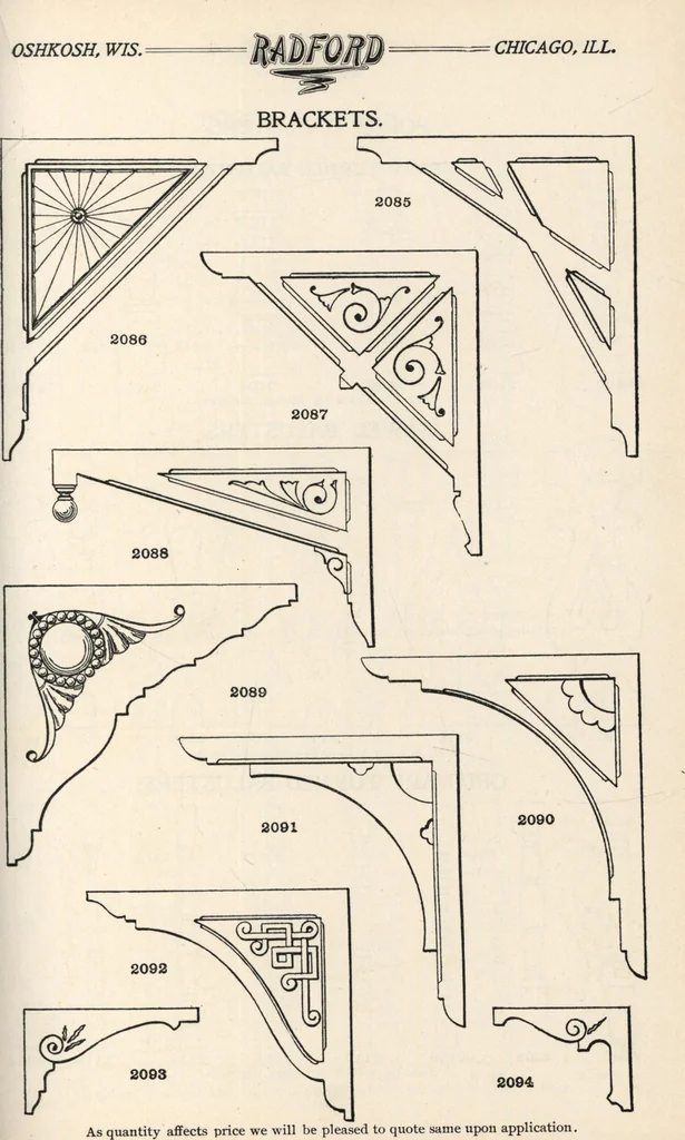An illustration from Sash, doors, blinds, mouldings, and all kinds of millwork, 1904, leaf 192