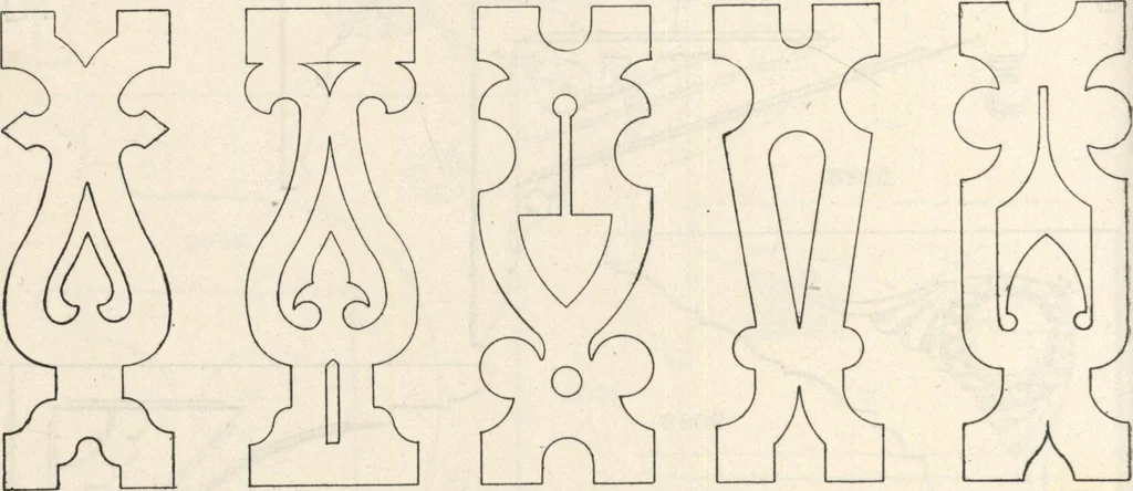 An illustration from Sash, doors, blinds, mouldings, and all kinds of millwork, 1904, leaf 193