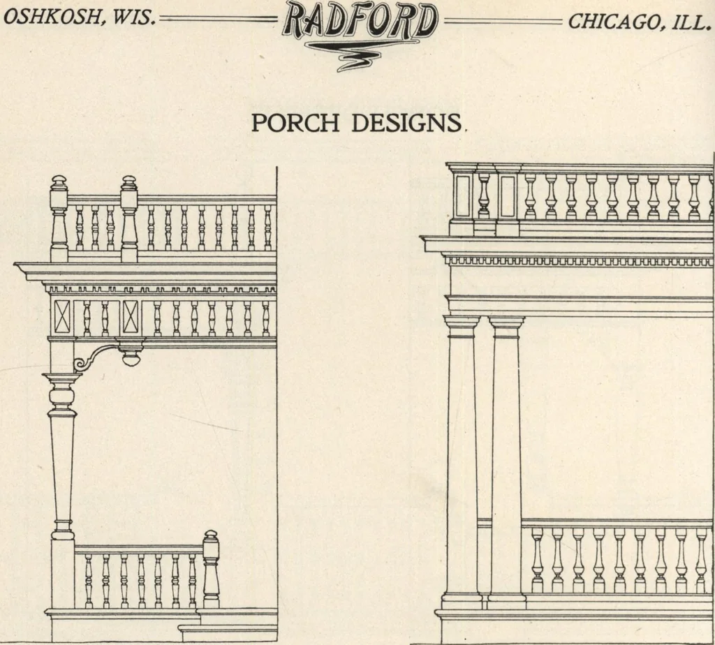 An illustration from Sash, doors, blinds, mouldings, and all kinds of millwork, 1904, leaf 205