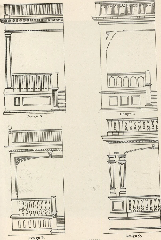 An illustration from Sash, doors, blinds, mouldings, and all kinds of millwork, 1904, leaf 206
