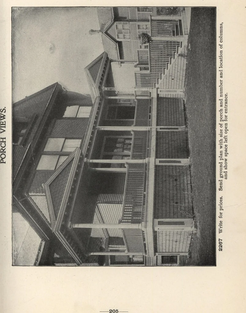 An illustration from Sash, doors, blinds, mouldings, and all kinds of millwork, 1904, leaf 208