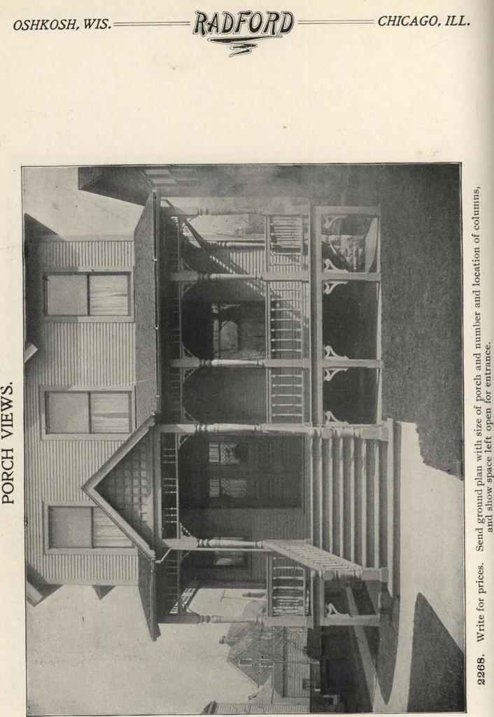 An illustration from Sash, doors, blinds, mouldings, and all kinds of millwork, 1904, leaf 209