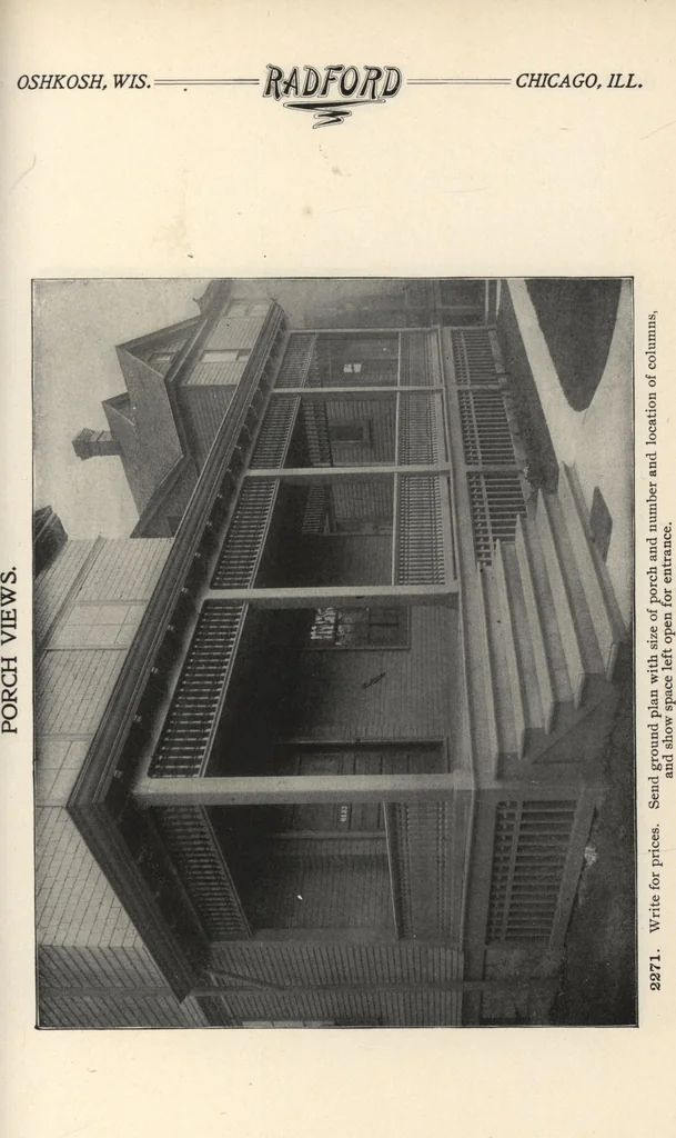 An illustration from Sash, doors, blinds, mouldings, and all kinds of millwork, 1904, leaf 212