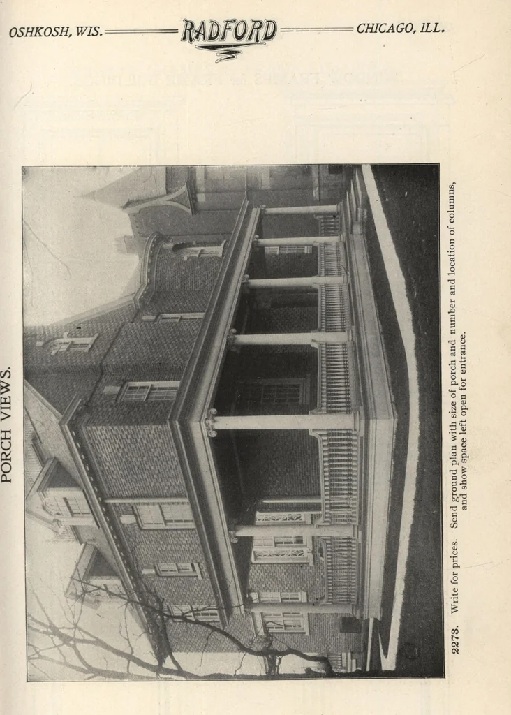 An illustration from Sash, doors, blinds, mouldings, and all kinds of millwork, 1904, leaf 214