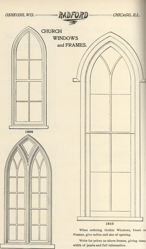 An illustration from Sash, doors, blinds, mouldings, and all kinds of millwork, 1904, leaf 217