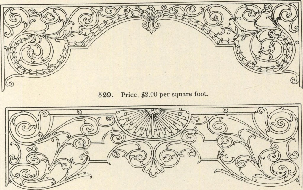 An illustration from Sash, doors, blinds, mouldings, and all kinds of millwork, 1904, leaf 244
