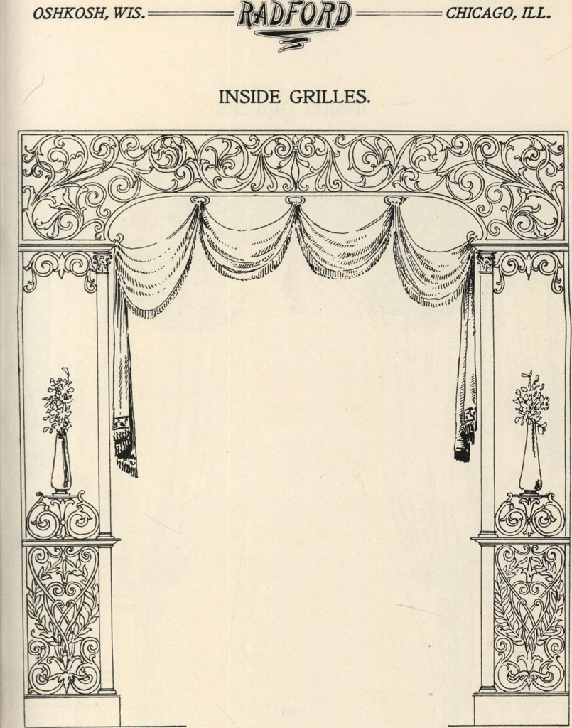 An illustration from Sash, doors, blinds, mouldings, and all kinds of millwork, 1904, leaf 252
