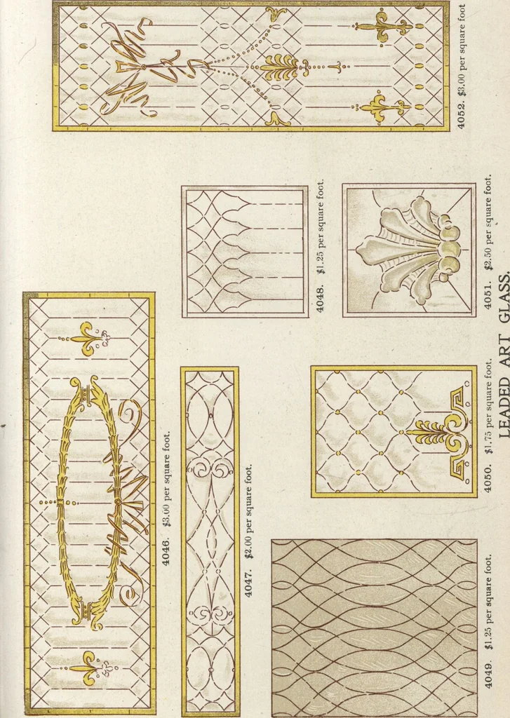 An illustration from Sash, doors, blinds, mouldings, and all kinds of millwork, 1904, leaf 344