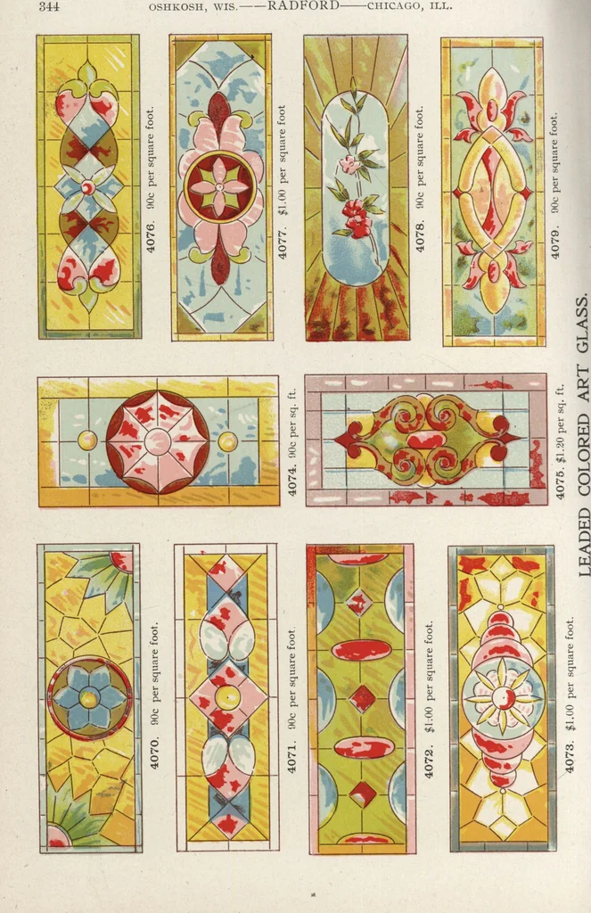 An illustration from Sash, doors, blinds, mouldings, and all kinds of millwork, 1904, leaf 347