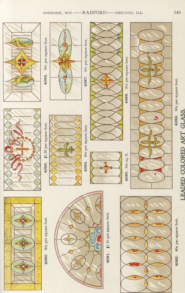 An illustration from Sash, doors, blinds, mouldings, and all kinds of millwork, 1904, leaf 348