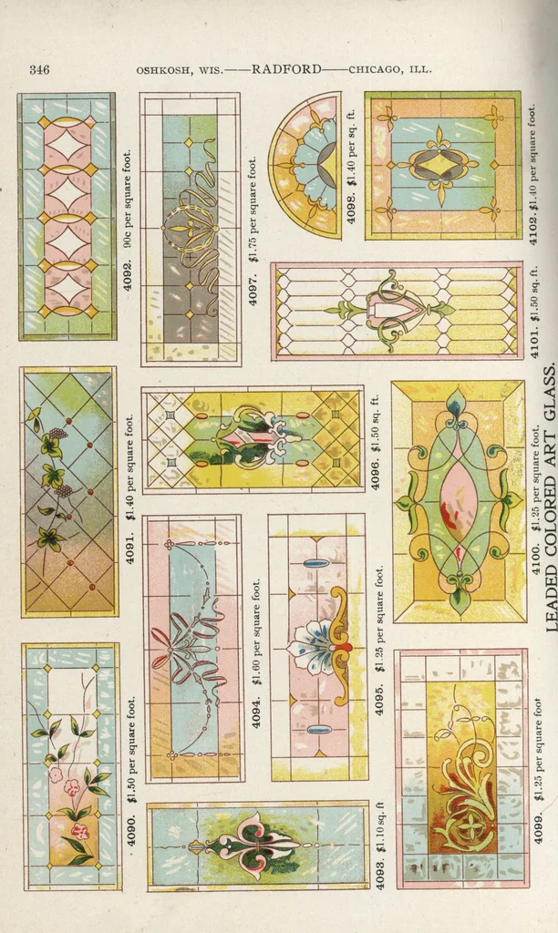 An illustration from Sash, doors, blinds, mouldings, and all kinds of millwork, 1904, leaf 349