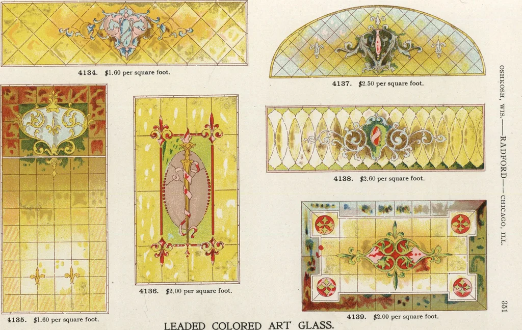 An illustration from Sash, doors, blinds, mouldings, and all kinds of millwork, 1904, leaf 354