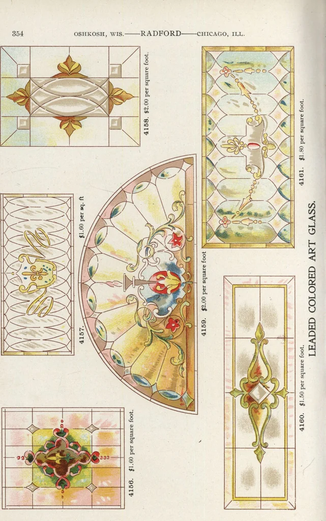 An illustration from Sash, doors, blinds, mouldings, and all kinds of millwork, 1904, leaf 357