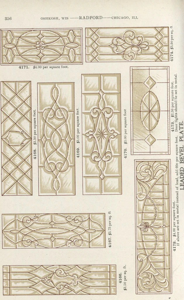 An illustration from Sash, doors, blinds, mouldings, and all kinds of millwork, 1904, leaf 359