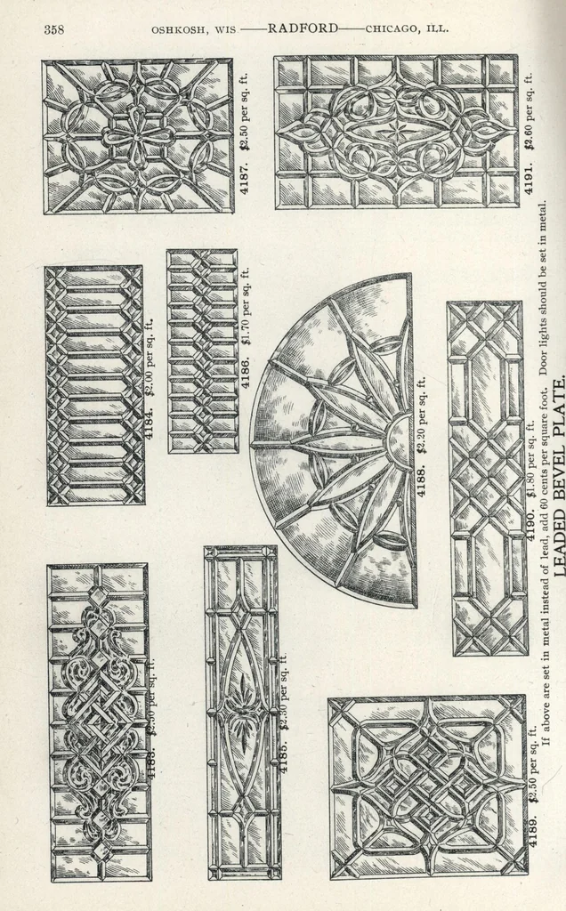 An illustration from Sash, doors, blinds, mouldings, and all kinds of millwork, 1904, leaf 361