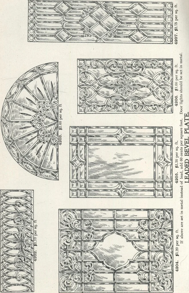 An illustration from Sash, doors, blinds, mouldings, and all kinds of millwork, 1904, leaf 363