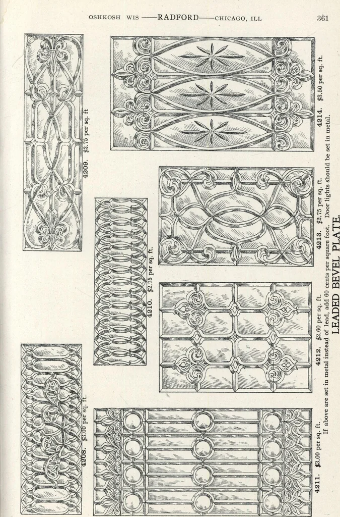 An illustration from Sash, doors, blinds, mouldings, and all kinds of millwork, 1904, leaf 364