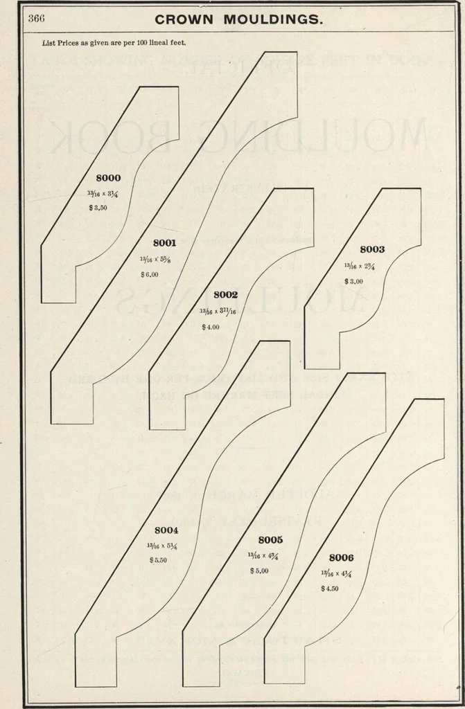 An illustration from Sash, doors, blinds, mouldings, and all kinds of millwork, 1904, leaf 369
