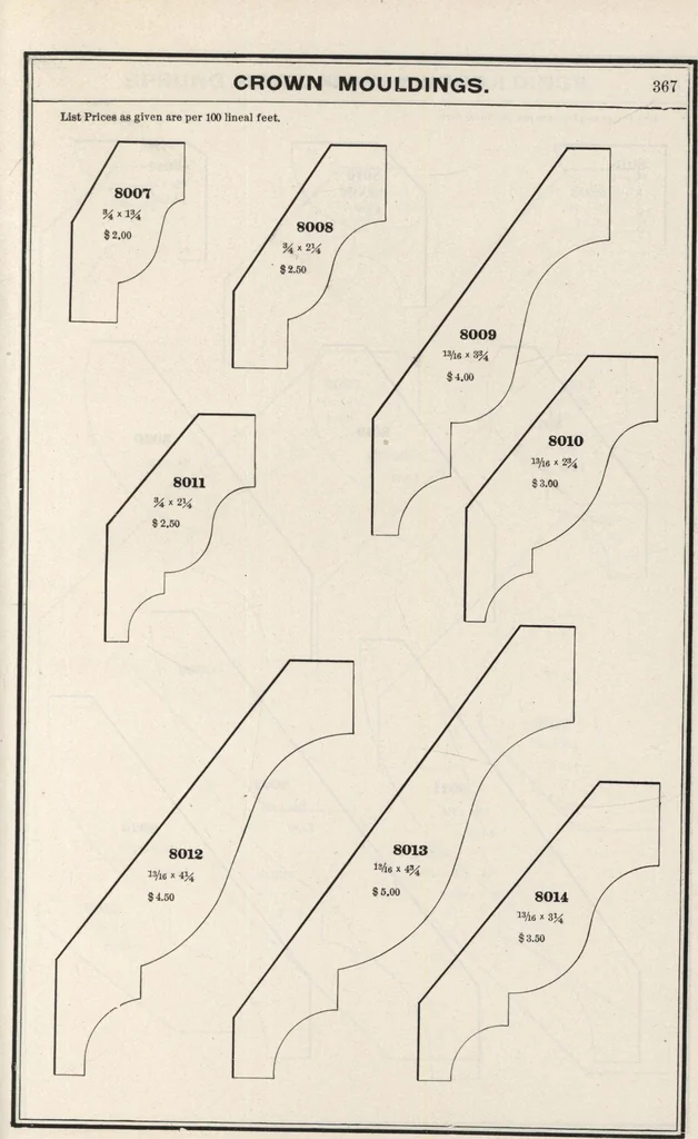 An illustration from Sash, doors, blinds, mouldings, and all kinds of millwork, 1904, leaf 370