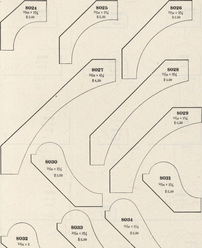 An illustration from Sash, doors, blinds, mouldings, and all kinds of millwork, 1904, leaf 372