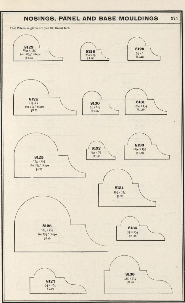 An illustration from Sash, doors, blinds, mouldings, and all kinds of millwork, 1904, leaf 378
