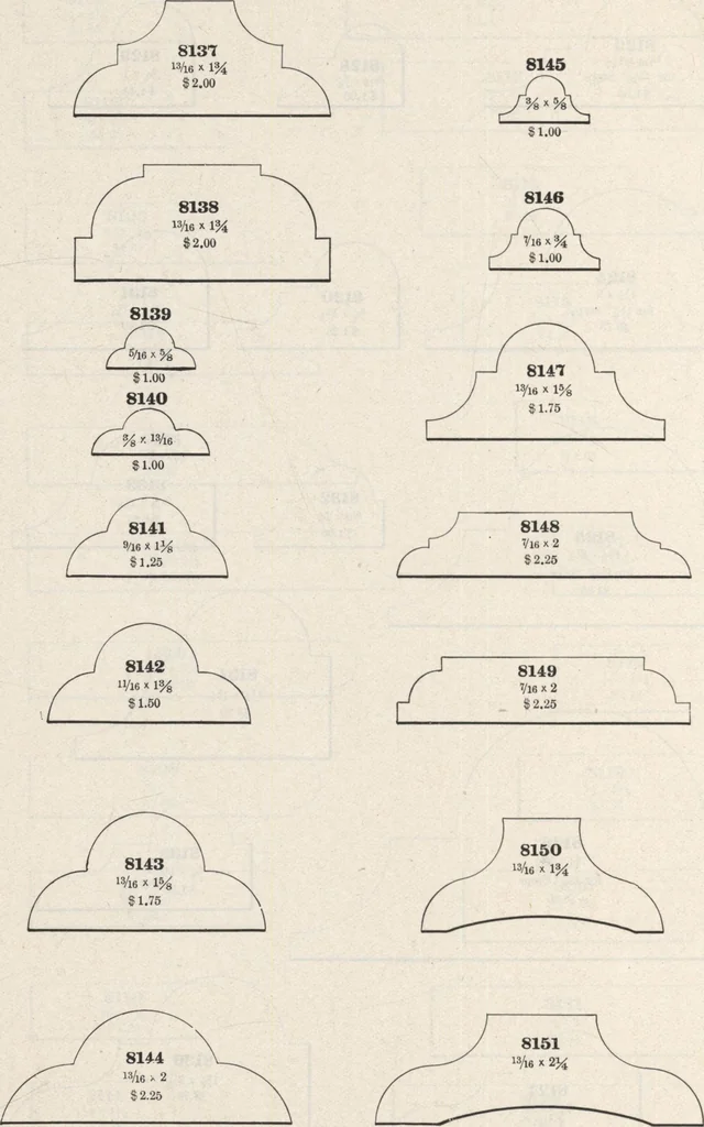 An illustration from Sash, doors, blinds, mouldings, and all kinds of millwork, 1904, leaf 379