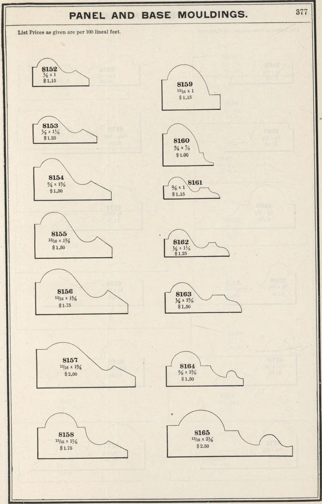 An illustration from Sash, doors, blinds, mouldings, and all kinds of millwork, 1904, leaf 380
