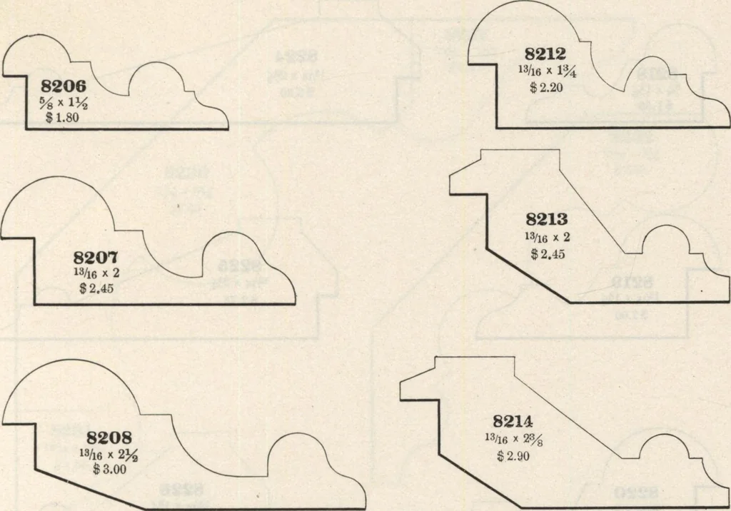 An illustration from Sash, doors, blinds, mouldings, and all kinds of millwork, 1904, leaf 384